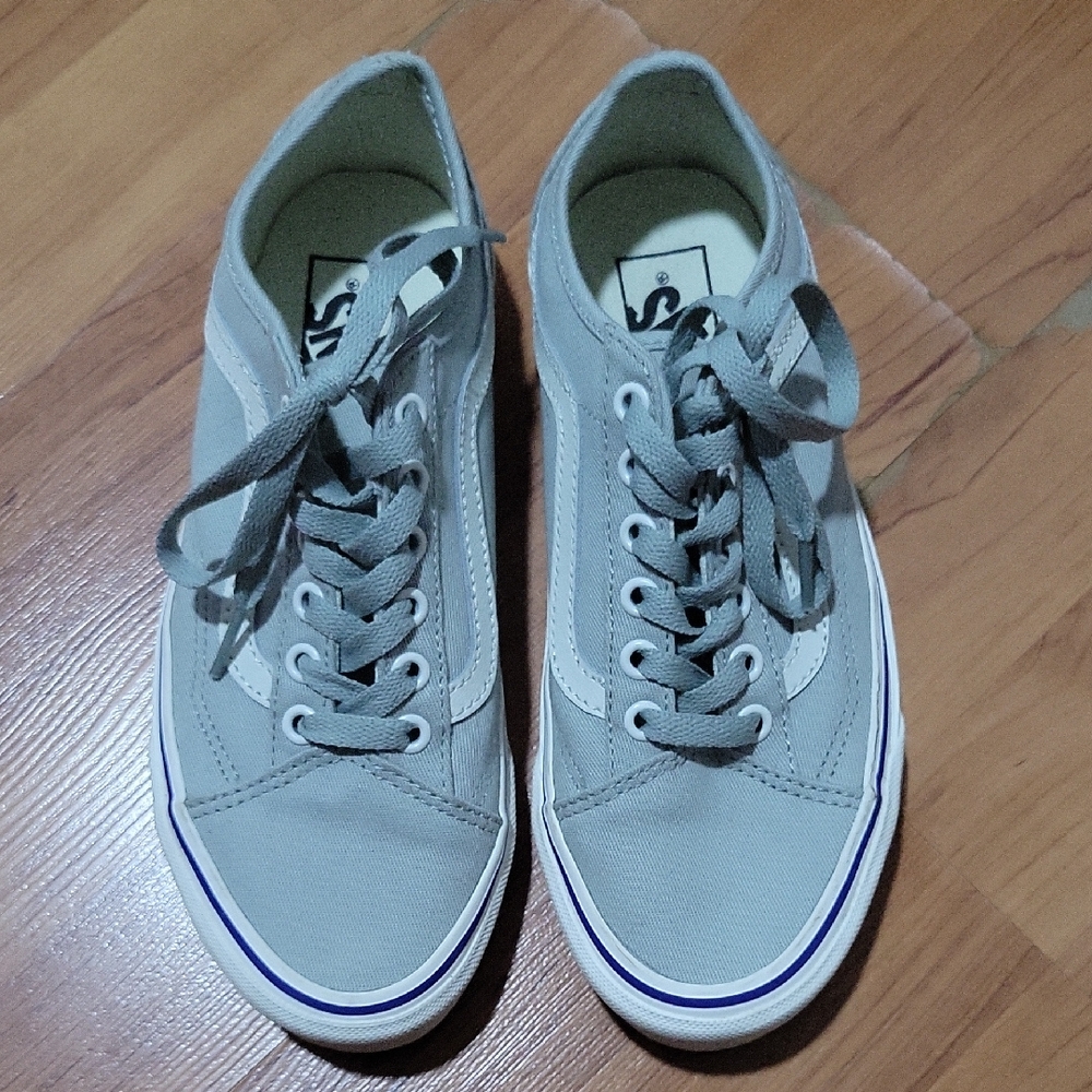 Gray Sneakers with White Accents